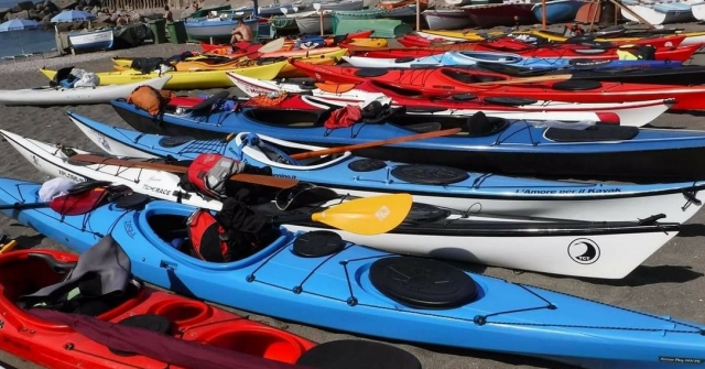  kayaks en tierra 